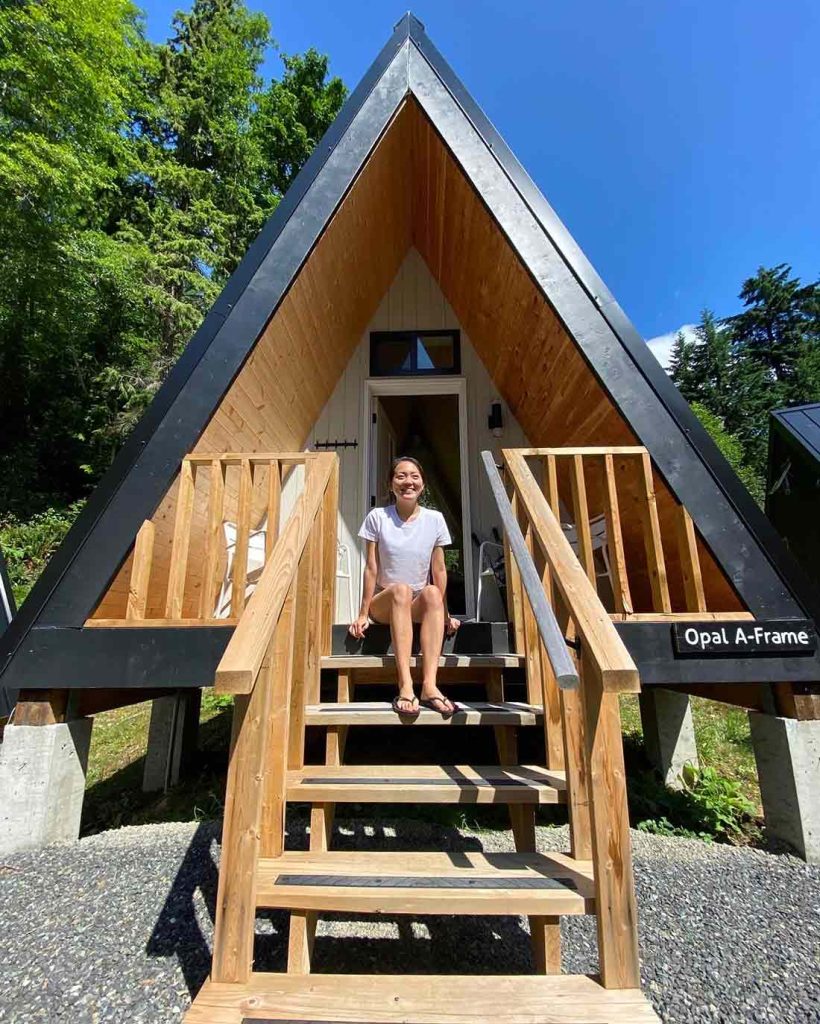 a-frame cabin at nectar yoga